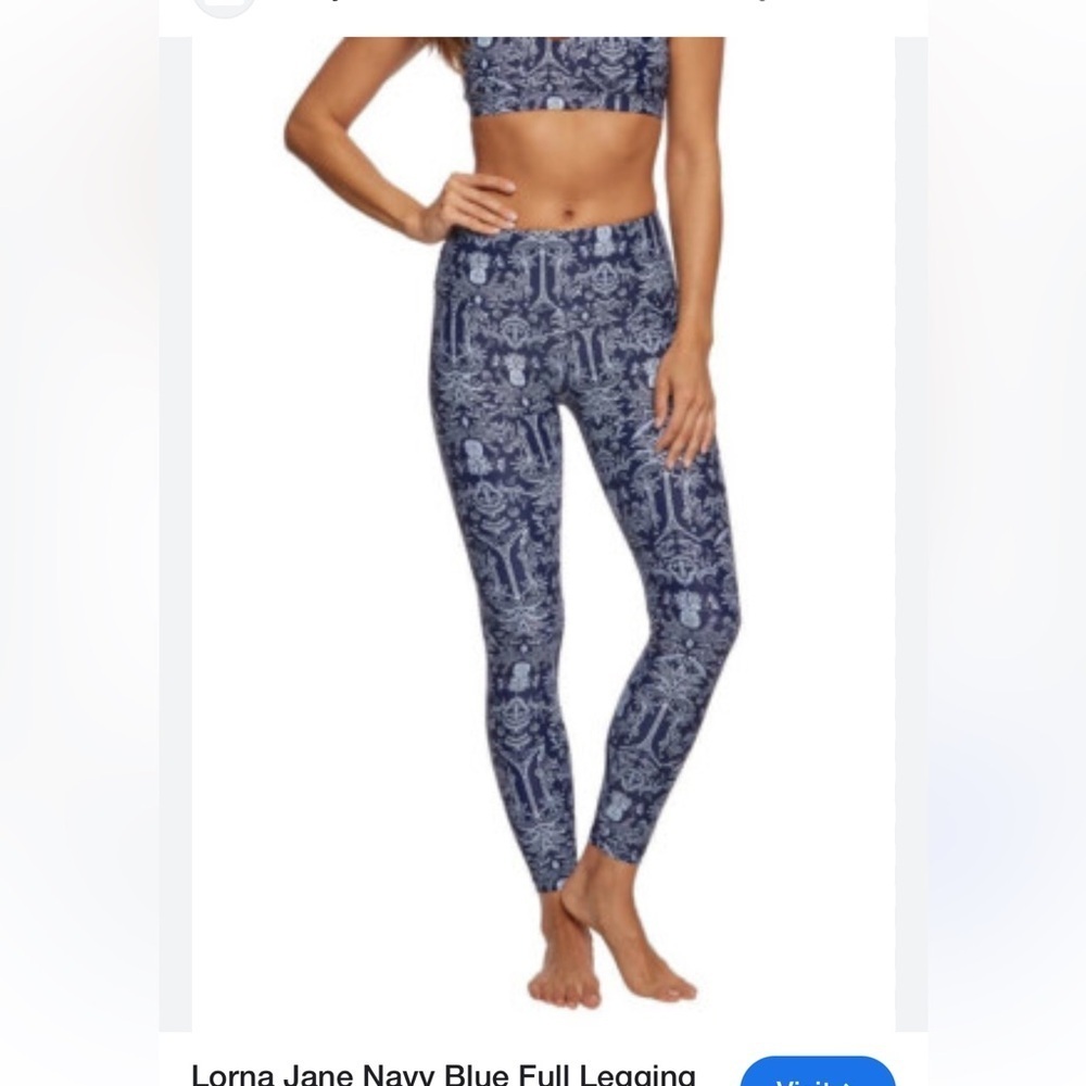 Lorna James M Blue and White Patterned Leggings